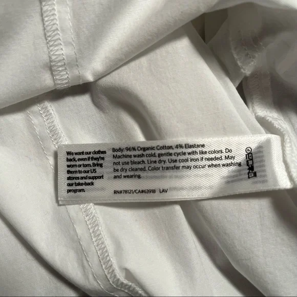 Eileen Fisher White Organic Cotton Boxy Top - Picture 7 of 7